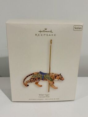 HALLMARK KEEPSAKE WILD Tiger Carousel Ride Christmas ornament special series